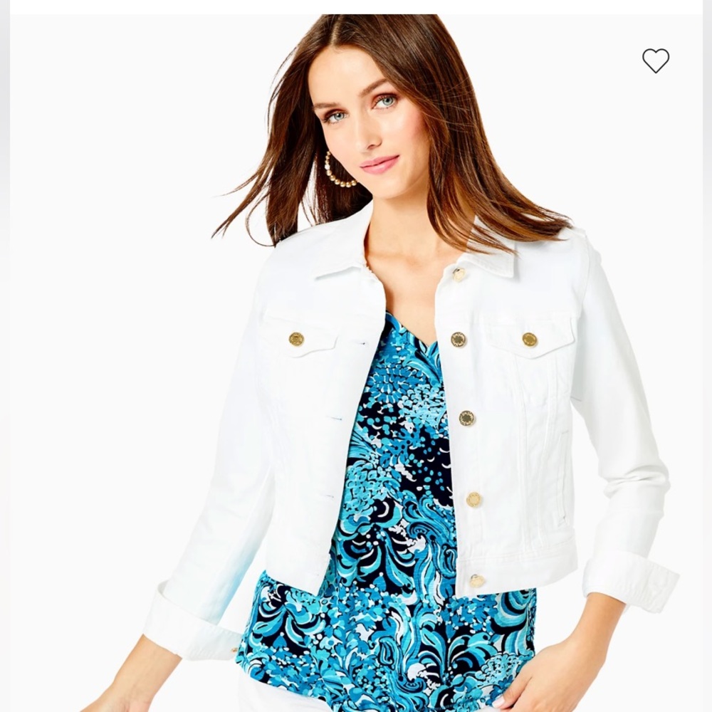 Lilly Pulitzer seaspray denim jacket XXS